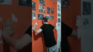 Ejercicio de flexiones con palmadas en pared haremos 4 series de 15 repeticiones [upl. by Adyam]