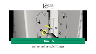 How to Adjust Adjustable Hinges [upl. by Nareik]