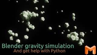 Blender object gravity simulation  Python inside [upl. by Euf996]