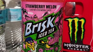 Brisk Strawberry Melon Iced Tea Mini Sip N Review [upl. by Edik]