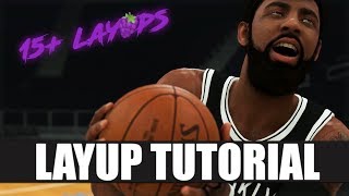 NBA 2K20 LAYUPS Tutorial  Eurostep 360 Jelly Reverse EuroFloater Spin Between The Legs [upl. by Dorahs]