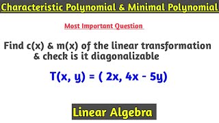 Minimal Polynomial Examples  Problem 3 [upl. by Amleht]