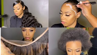 TAKE OUT OLD WIG amp INSTALLING A FRONTAL PONYTAIL IN 9 MINUTES  ERICKAJPRODUCTSCOM [upl. by Leirua]