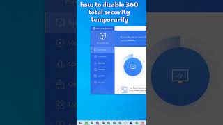 how to disable 360 total security antivirus temporarily [upl. by Eimyaj]