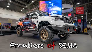 All Nissan Frontiers At The SEMA Show  You Have To See These [upl. by Ikim]