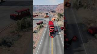 Realistic Highway Crash 22 BeamNG Drive beamngdrive caa crash lover [upl. by Ellenad]