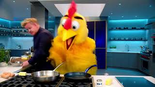 Gordon Ramsay AI vs Giant Chicken MichelinStar Kitchen Mayhem [upl. by Onihc]