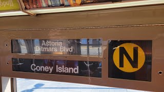 NYC Subway R68A N Train Full Ride Coney Island  Stillwell Ave to Astoria Ditmars Blvd [upl. by Corrianne704]