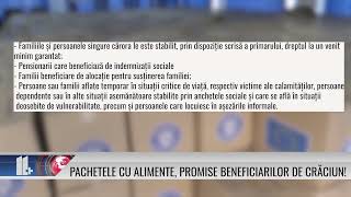 Pachetele cu alimente promise beneficiarilor de Crăciun [upl. by Nosro]