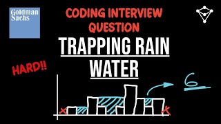 Goldman Sachs Coding Interview Question  Trapping Rain Water  LeetCode 42 [upl. by Eniluqcaj]