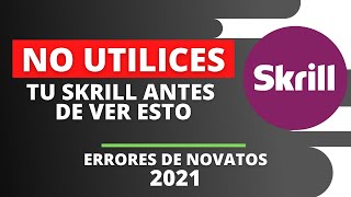 ✔️COMO FUNCIONA SKRILL Mira esto antes de usar la plataforma 🔄 Liberar dinero sucio evitar bloqueo [upl. by Asoj714]