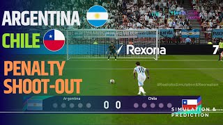 Penalty shootout ⚽ Chile  Argentina 🏆 AMERICA CUP 2024  Video game simulation [upl. by Namielus647]