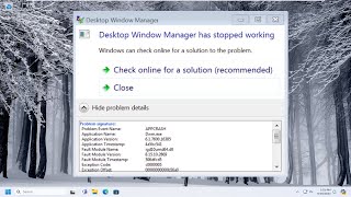 Desktop Window Manager Stopped Working and Was Closed in Windows 1110 FIXED [upl. by Alabaster]