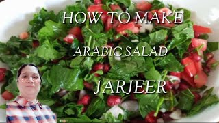 HOW TO MAKE ARUGULAJARJEER SALAD [upl. by Gefen991]