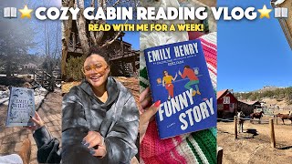 VLOG  Cozy Cabin Reading Vlog 🌲🐻📚 [upl. by Llerdnam]