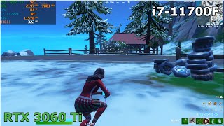 RTX 3060 Ti amp I7 11700F  Fortnite benchmark 1440p CreativeArena  PERFORMANCE MODE [upl. by Ellessig]