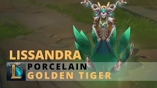 Porcelain Lissandra Golden Tiger Event Chroma  League of Legends [upl. by Nairred]