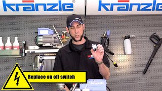 Replace On Off Switch  1322 1622 1122 2 wheel series  Kranzle USA Pressure Washer Perfection [upl. by Mychal]