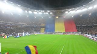 Romania  Greece  Imnul national  Amazing crowd Best anthem  Desteaptate romane [upl. by Ansela]