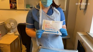 Skin cleansing and decontamination using octenisan® wash mitts patient two [upl. by Kahle]