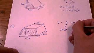 How to  calculate the volume of prisms [upl. by Sivram]