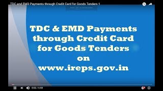 TDC and EMD Payments through Credit Card for Goods Tenders [upl. by Phelia473]