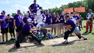 Womens Crosscut Sawing  2024 Southern Forestry Conclave [upl. by Orsola]