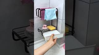 Wolpin Multipurpose 3 in 1 Kitchen Sink Organizer Rack Stand Self Adhesive [upl. by Gertrudis]