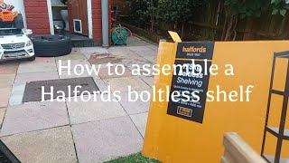 How to assemble a Halfords Boltless Shelf shelfs diy assembly halfords tutorial tutorials fyp [upl. by Lyrej]