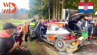 Neuville Explains Crash  WRC Croatia Rally 2023 [upl. by Oirtemed]