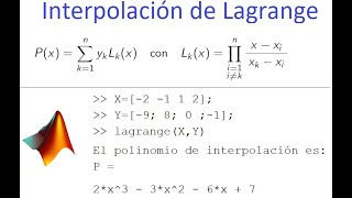 Interpolación de Lagrange [upl. by Pronty]