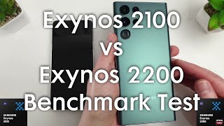 Exynos 2100 vs Exynos 2200 Benchmark Test  Galaxy S21 vs S22 Ultra [upl. by Nyledaj]