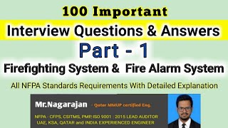 Firefighting amp Fire Alarm interview questions l 100 important Questions of fire fighting system [upl. by Lottie]