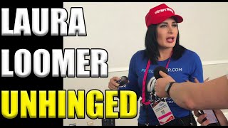 Laura Loomer SEETHES After Getting Kicked Off Of Trumps Plane [upl. by Llerral514]