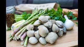 COASTAL FORAGING FOR DELICIOUS LITTLE CLAMS  How To Sustainably Harvest  Simple Recipe [upl. by Angel]