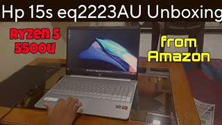 Hp 15s eq2223AU Ryzen 5 5500U Laptop Unboxing from Amazon [upl. by Leumek218]