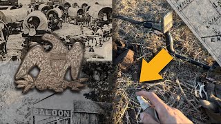 metal detecting old ghost town unveils BURIED TREASURE 🗺️🤯 🇺🇸Wild West wagon trail town 18521875 [upl. by Dickinson]