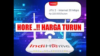 Harga turun wifi rumah indihome promo terbaru 30mbps 200ribuan internet unlimited [upl. by Enenstein]