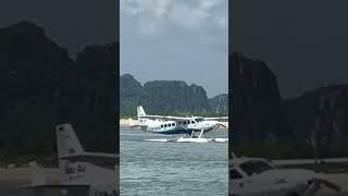 seaplane landing in halong bayVietnam [upl. by Eelanaj]