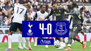 TOTTENHAM 40 EVERTON  Premier League highlights [upl. by Ahsenac170]