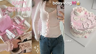 aesthetic birthday vlog✧･ﾟbirthday haul fun with friends grwm bday party [upl. by Aihtnys]