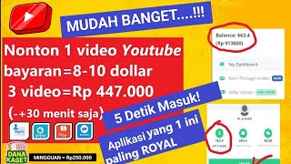 Cara Nonton Youtube Dibayar Dollar Terbaru 2024 Cara Cepat Dapat Uang Dari Nonton Video YouTube [upl. by Adanar74]