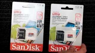 Fake Sandisk vs real Sandisk Micro SD 64 GG card comparison [upl. by Amathist]