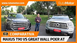 Comparativa Maxus T90 vs Great Wall Poer At  ¿Cuál será la mejor camioneta china diésel automática [upl. by Don]