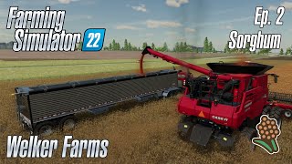 FS22  Welker Farms  Episode 2  SORGHUM  Farming Simulator 22 [upl. by Edelstein]