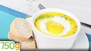 Recette des Oeufs cocotte aux épinards  750g [upl. by Eidoj]