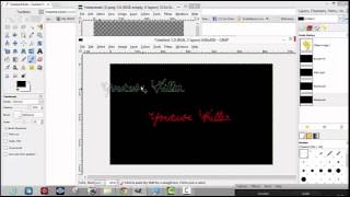 How to add Cursive Font To Pictures using Gimp [upl. by Einomrah]