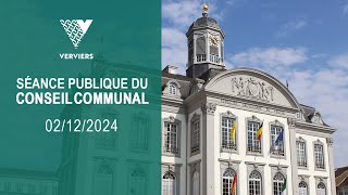 Conseil Communal  Ville de Verviers  2 décembre 2024 [upl. by Anertak]