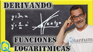 ✅ Como derivar funciones logarítmicas usando la regla de la cadena [upl. by Hinson]