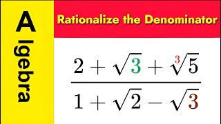 How to rationalize the Denominator  Made the math exam easier [upl. by Nelhsa]